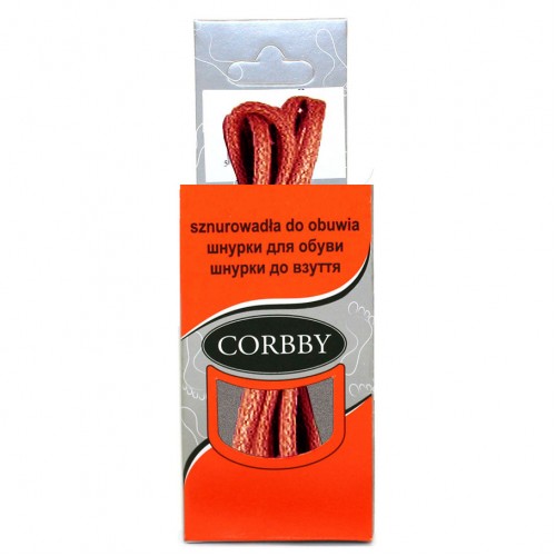 Шнурки для обуви 75см. круглые тонкие с пропиткой (красные) CORBBY арт.corb5115c